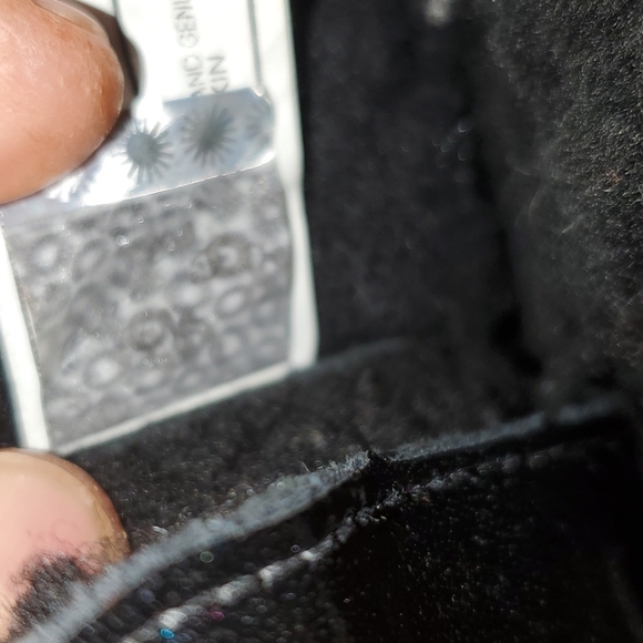 UGG S. 5 Black Leather & Blue Glitter Sides - Picture 15 of 16